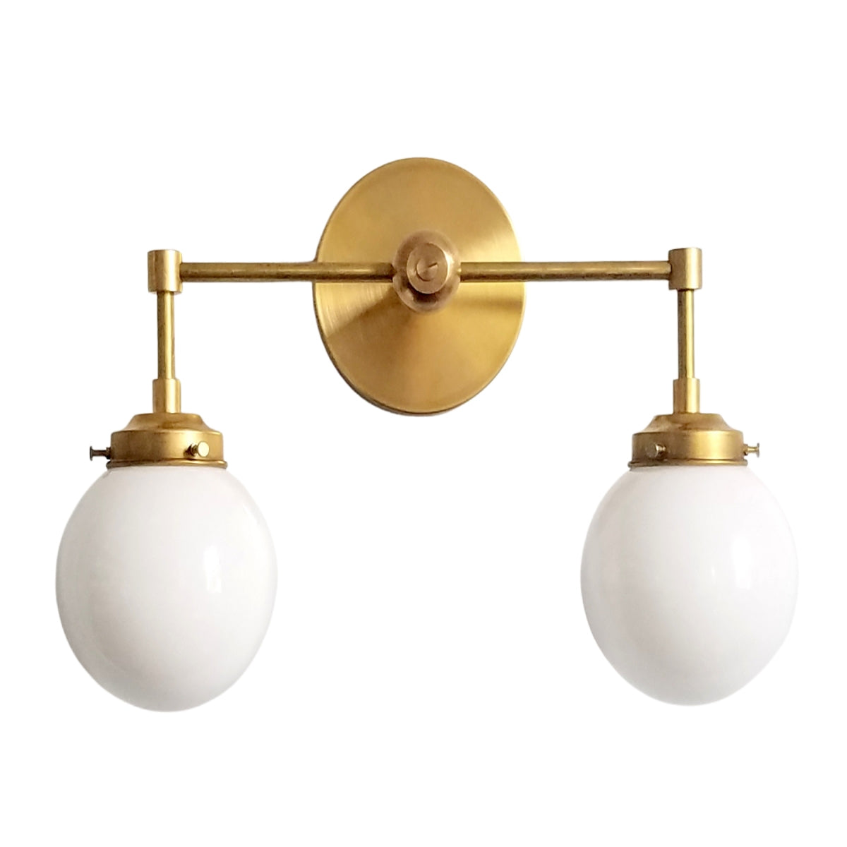 Two-Light Sconce - Double Head Glass Bathroom Wall Light