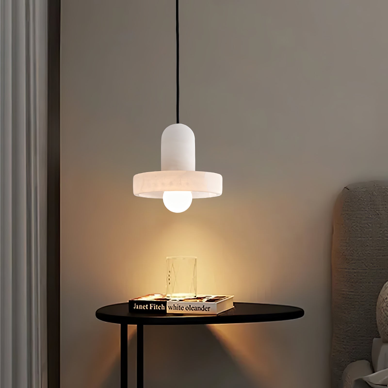 Elegant Creative White Alabaster Pendant Light