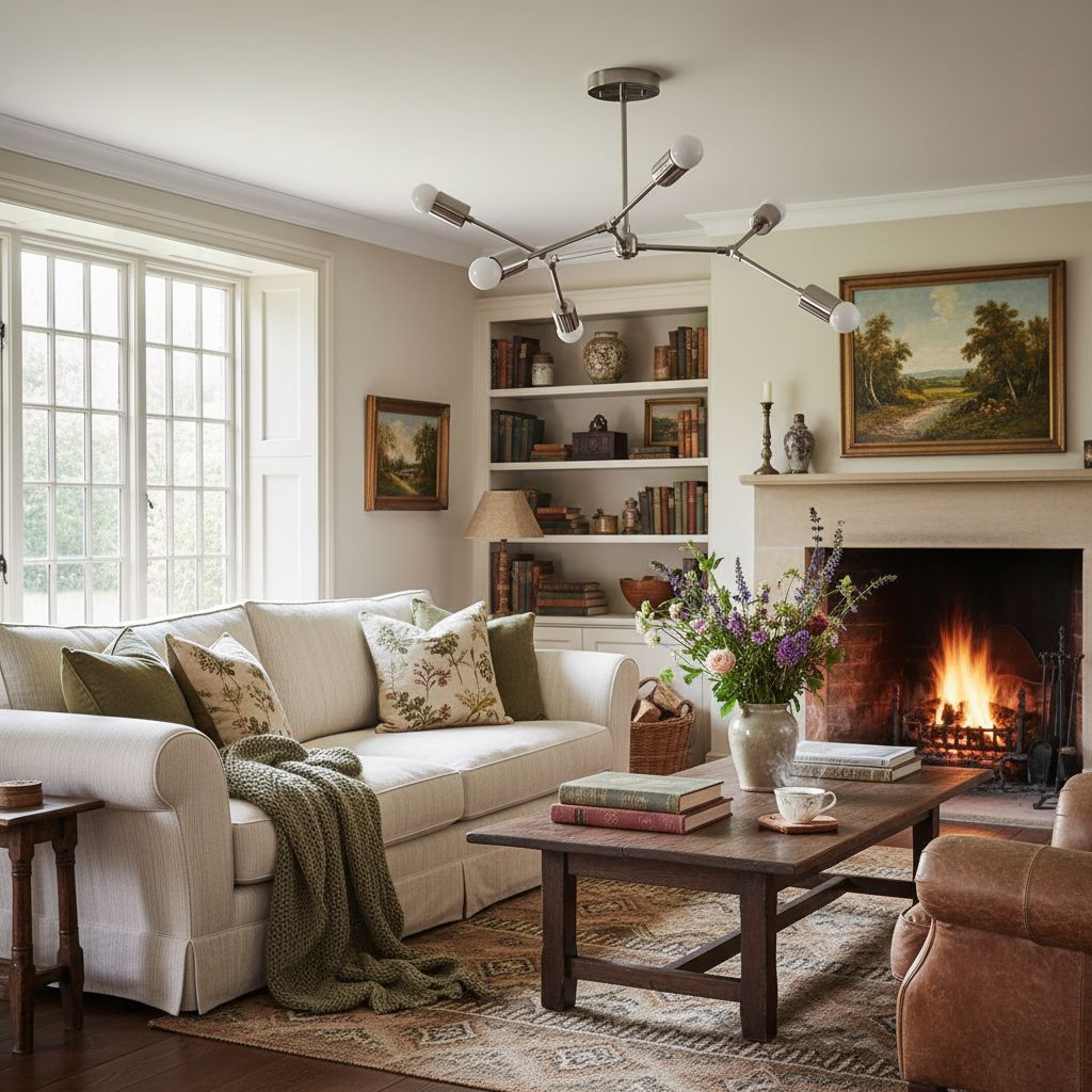 Lunivera Industrial Metal Chandelier – Sleek Geometric Ceiling Light Fixture for Living Room