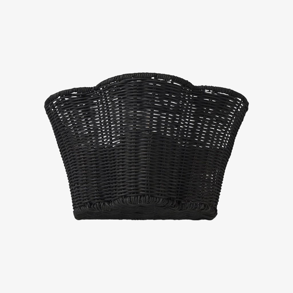 Wickara Woven Wall Sconce – Scalloped Basket Shade Wall Light for Bedroom
