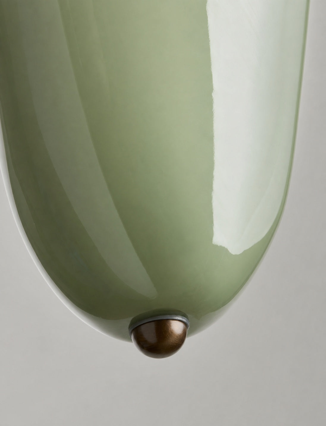 Bellina Radner Pendant Light – Colored Glass Shade with Brass Detail for Modern Spaces