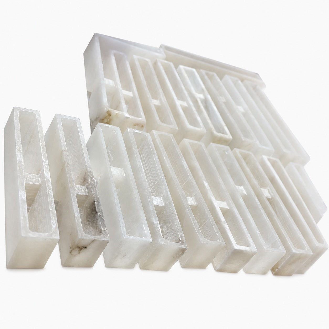 Modern Rectangular Alabaster Wall Lamp – Minimalist Sconce for Bedroom Hallway Living Room