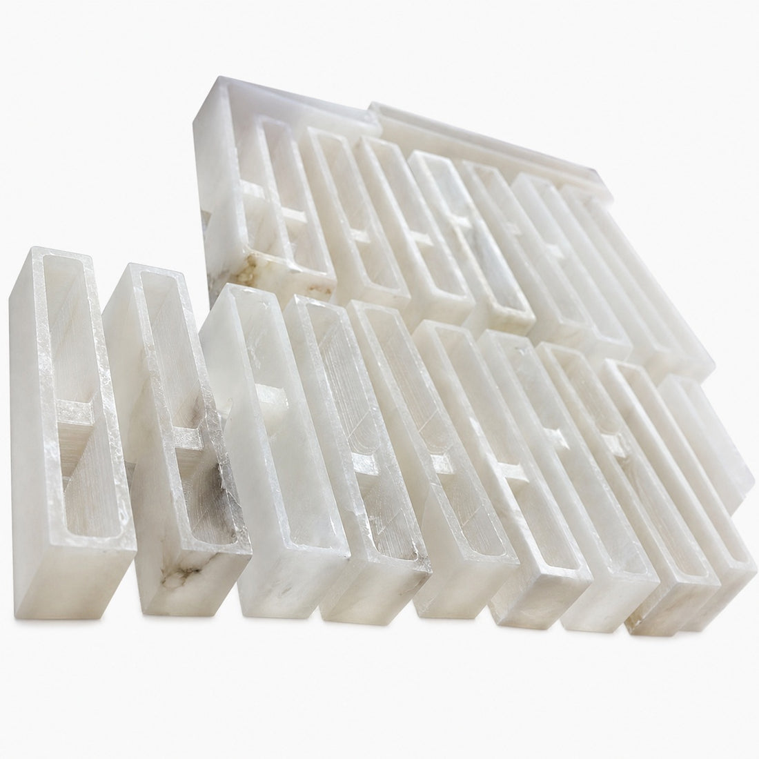 Modern Rectangular Alabaster Wall Lamp – Minimalist Sconce for Bedroom Hallway Living Room