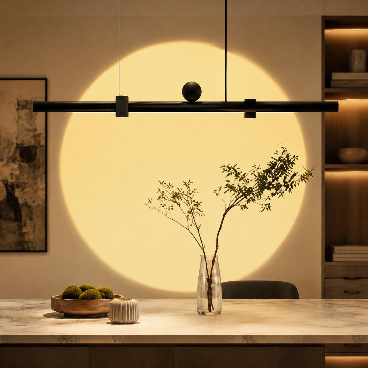 Linear Wall-Wash Dining Pendant Light