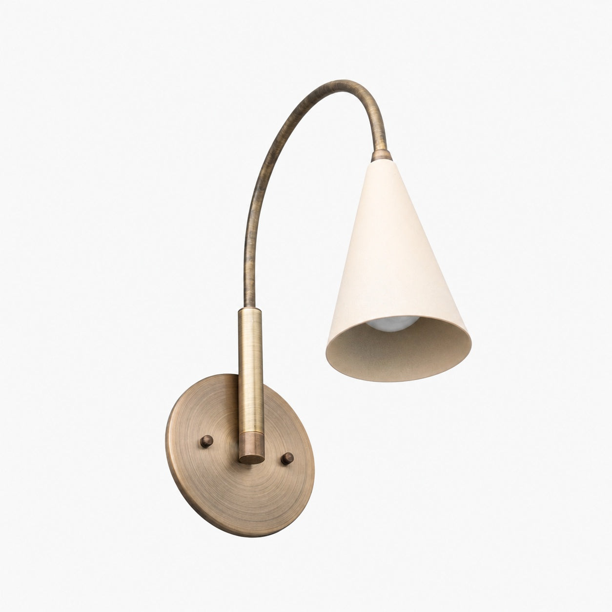 Curva Metal Vintage Wall Sconce  - Elegant Cone Shade for Bedrooms