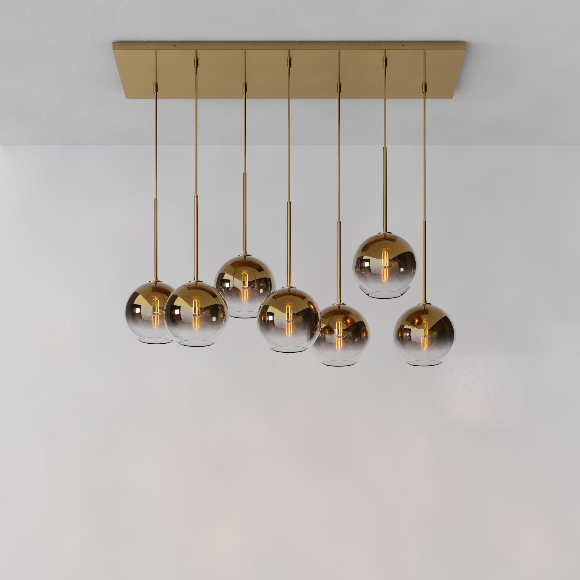 Selvion Contemporary 7-Light Globe Chandelier – Ambient Lighting for Hotel Lobbies or Homes
