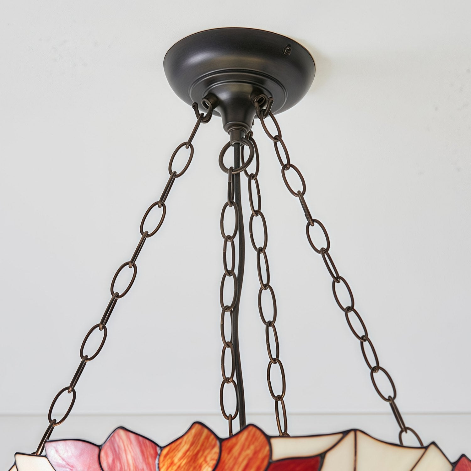 TF Botanica Floral Glass Ceiling & Pendant Lighting - Art Glass Style Fixture for Rooms