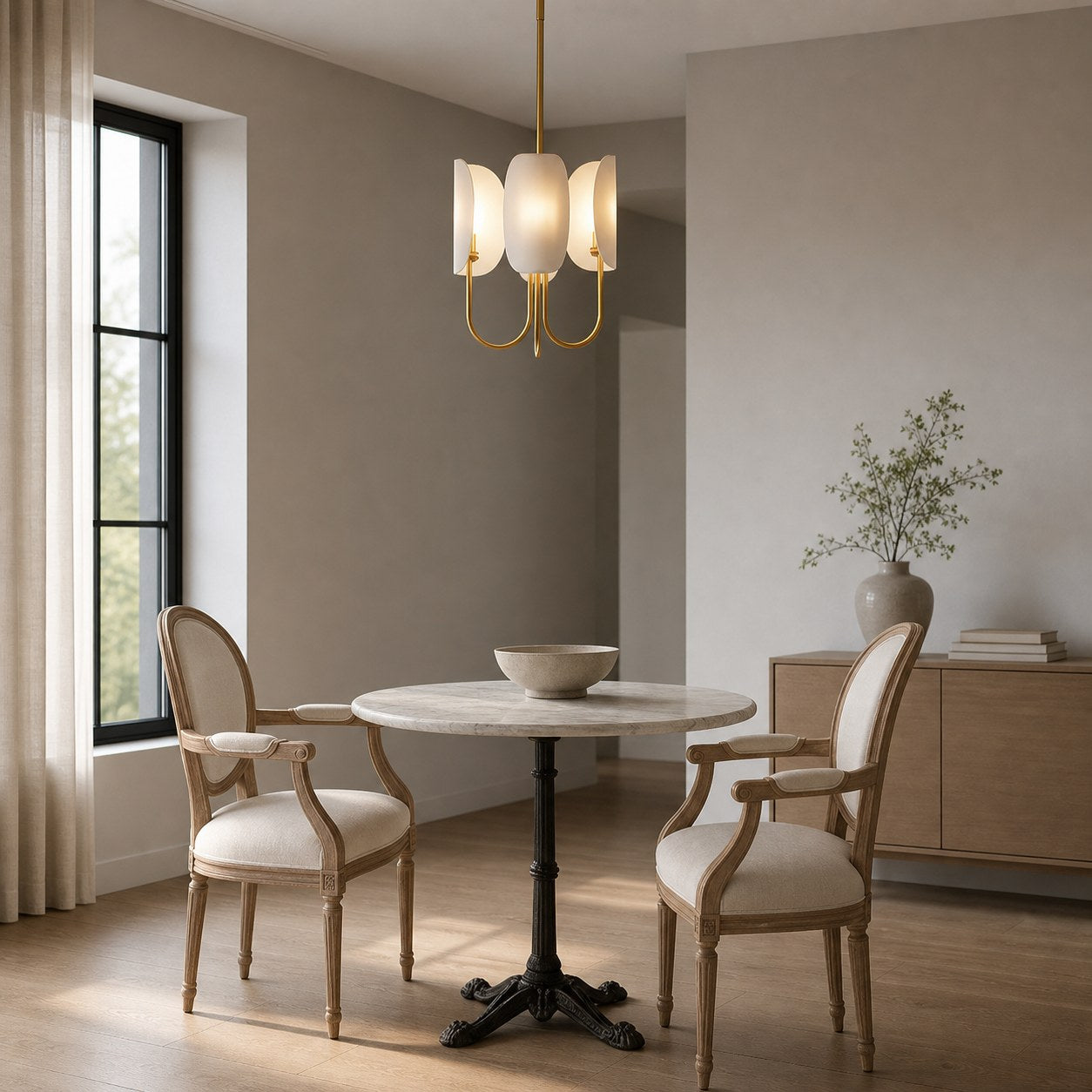 Leaf Brass Chandelier