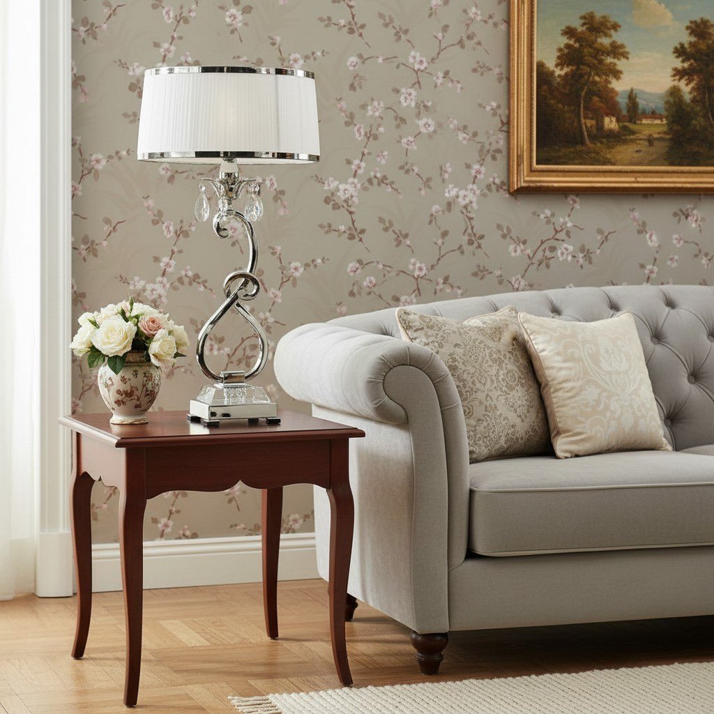 Talonis Decorative Crystal Table Lamp – Curved Metal Style for Home Interiors