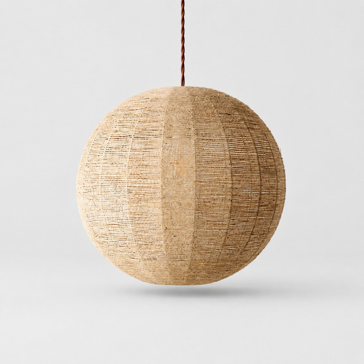 Handwoven Natural Fiber Globe Pendant Light