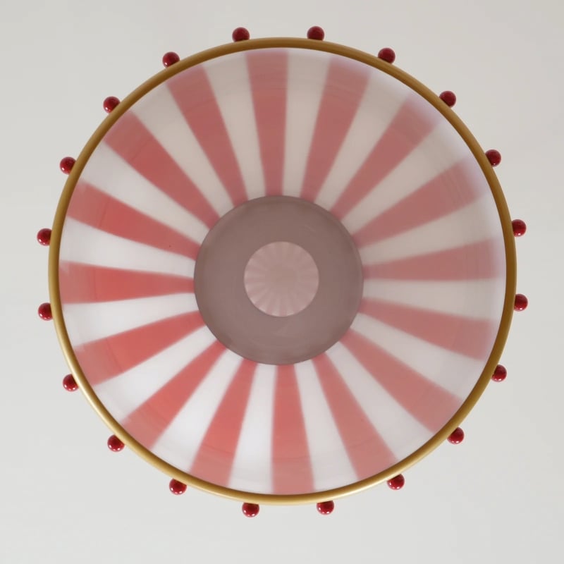 Festilo Glass Pendant Light - Playful Striped Design Hanging Lamp in Decorative Style for Kitchen and Dining