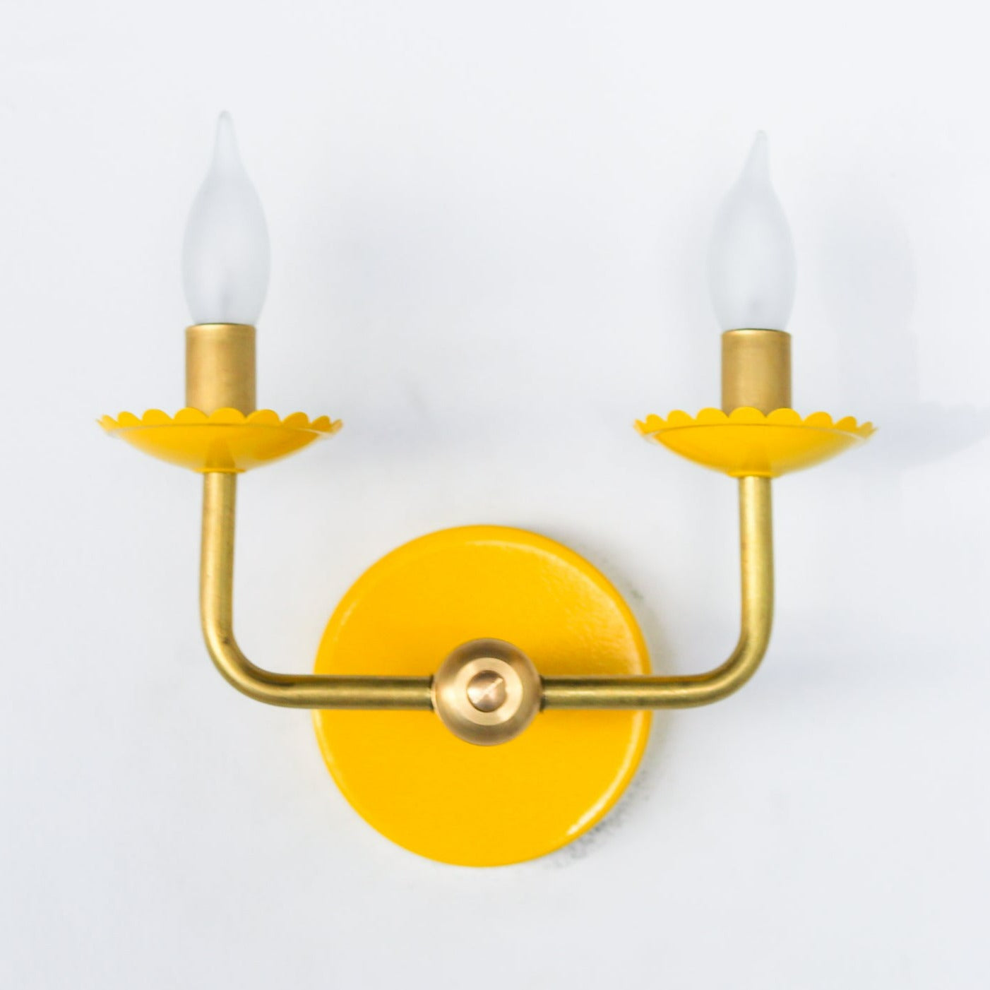 Retro Two Light Wall Sconce - Scalloped Design for Elegant Interiors