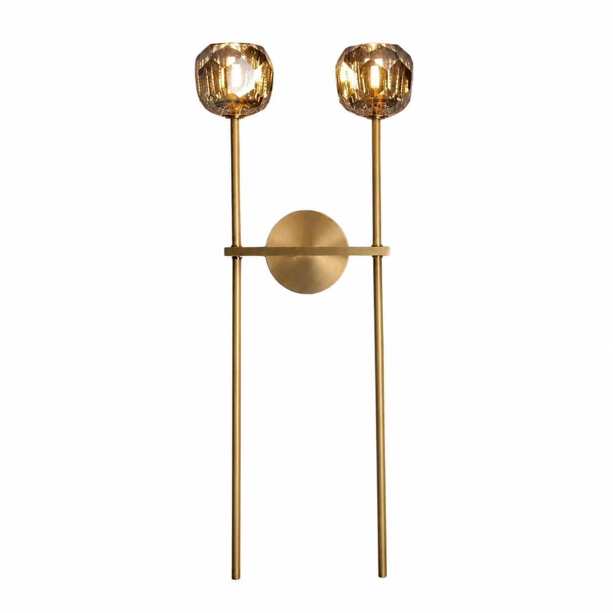 Luxury Crystal Wall Sconce - Brass Frame Modern Wall Light