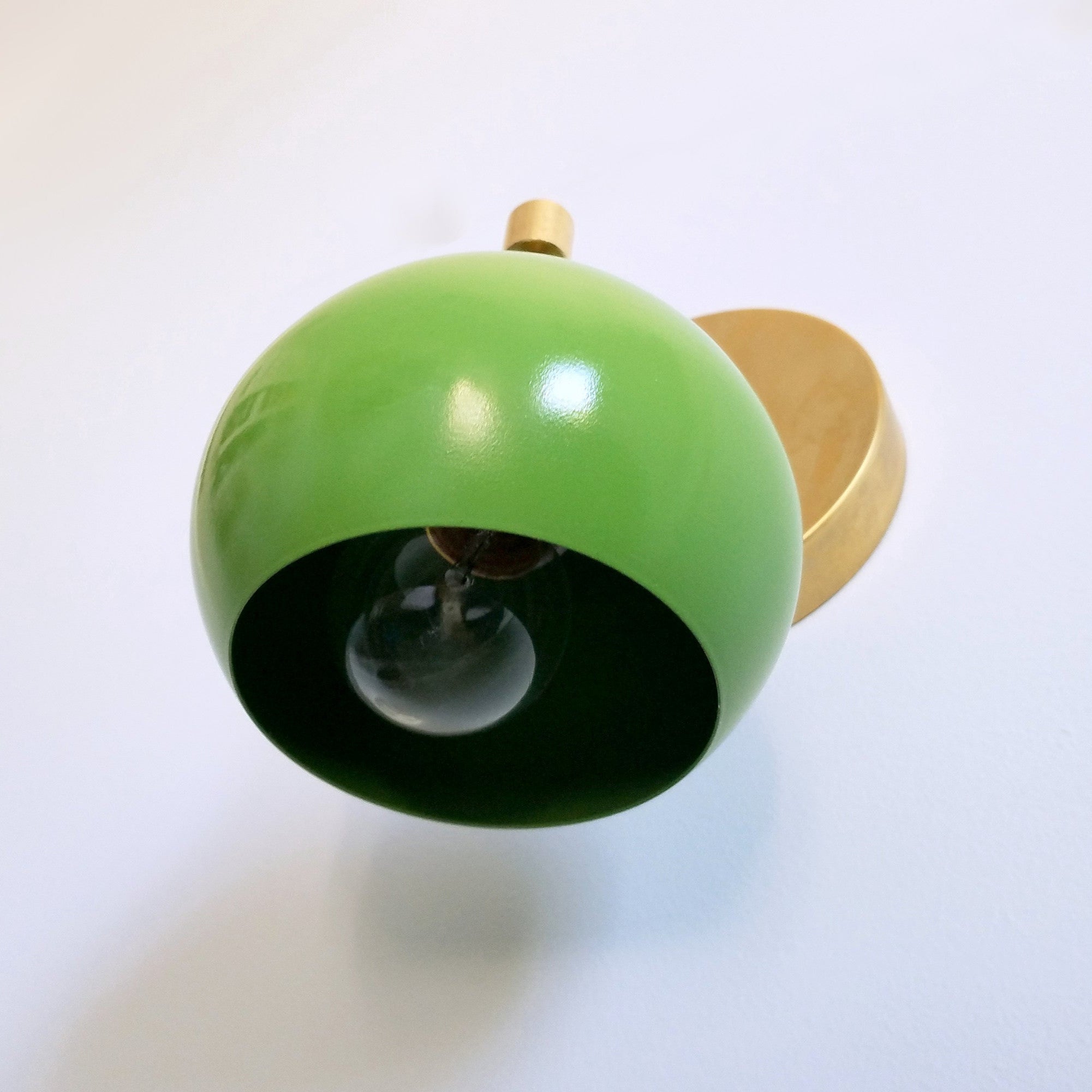 Vintage Inspired Spring Green Globe Wall Sconce