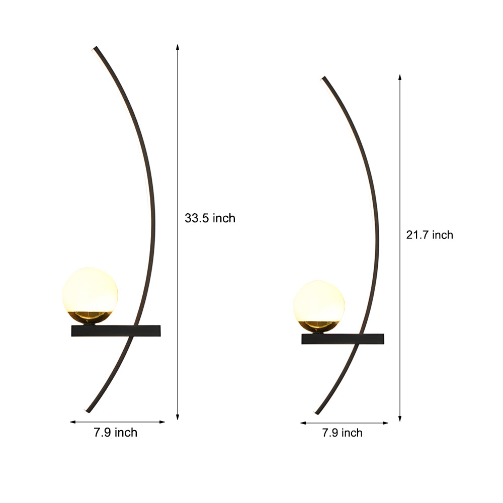 21'' Curved Strip 3 Step Dimming LED Wall Sconce