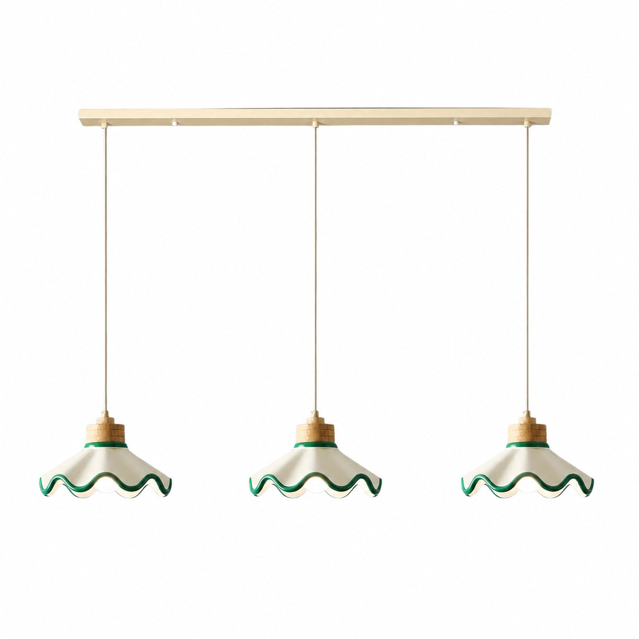 Moliro Scalloped Pendant Light - Modern Wavy Lighting for Dining Room