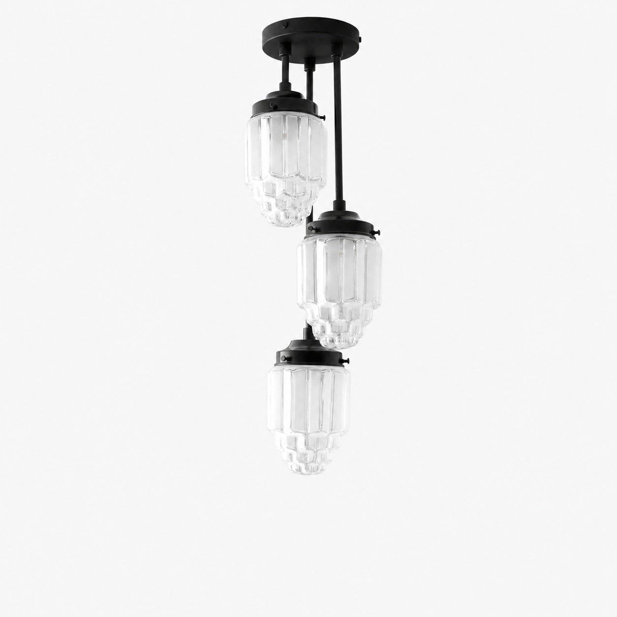 Tierlux Glass Pendant Light - Art Deco Globe Design