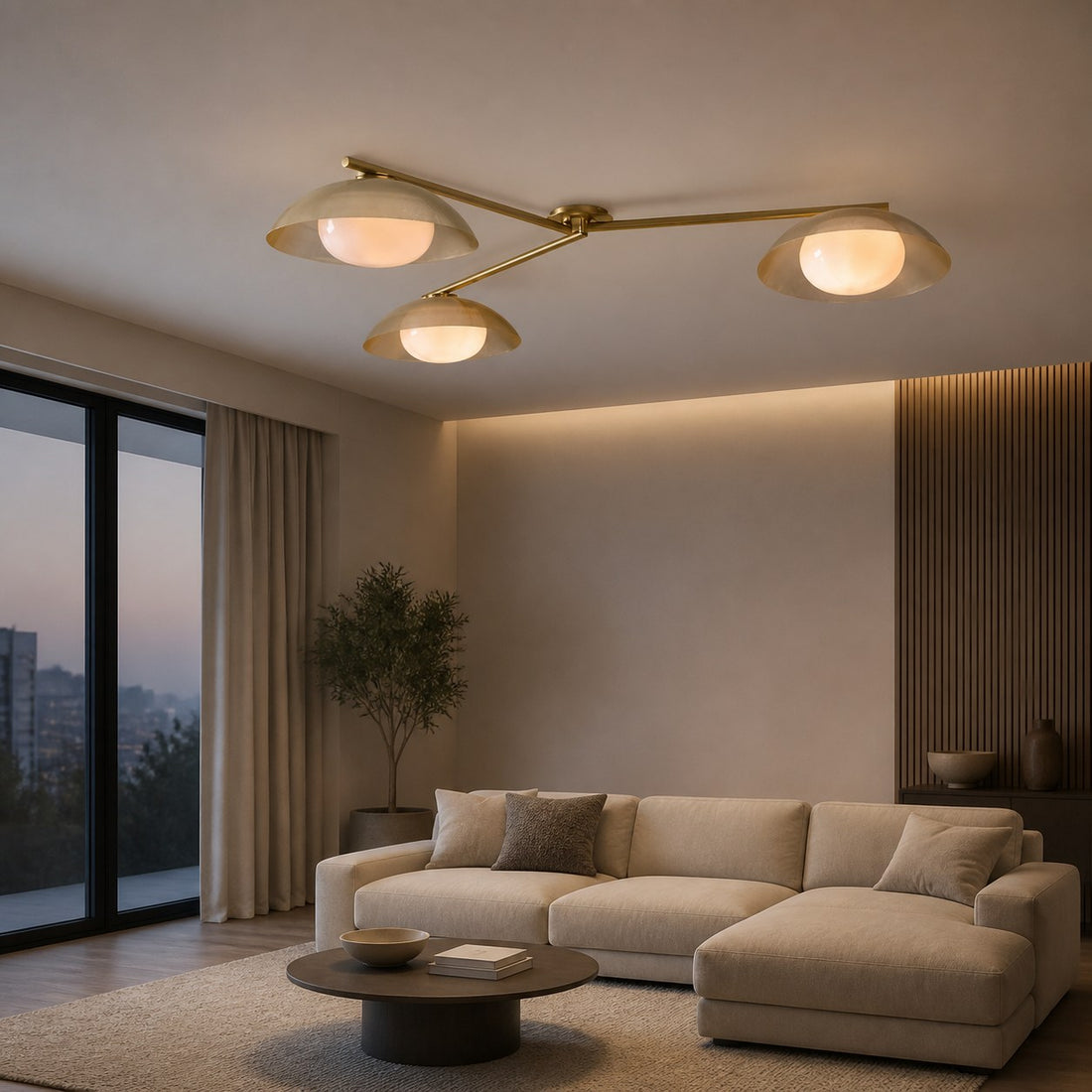 Elorina 3-Light Flush Mount Glass/Metal Ceiling Light - A Stylish Fixture for Modern Spaces