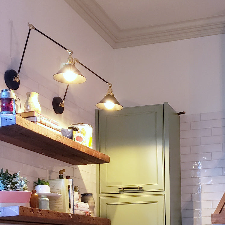 Classic Wall Mounted Cone Adjustable Sconce For Bedroom & Desk