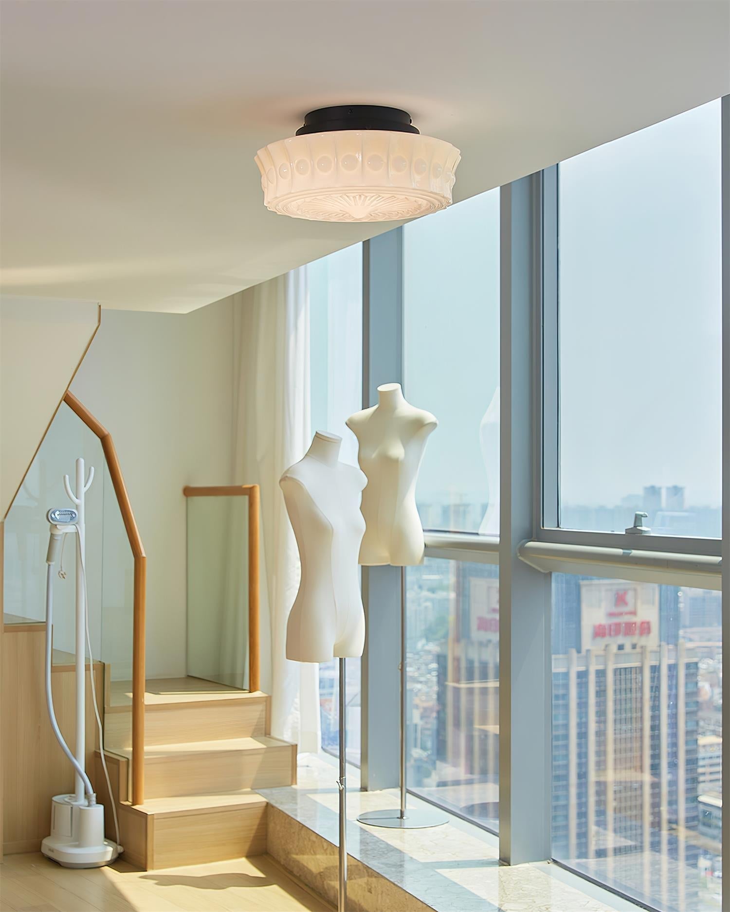 Palace Style Symmetrical Design Flush Mount Lighting