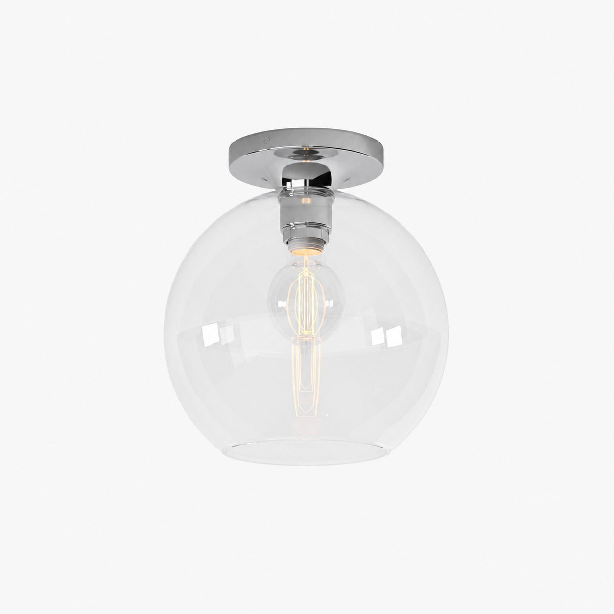 Selvion Modern Globe Pendant Light - Damp-Rated Bathroom Lighting - Luxe Glass Shade
