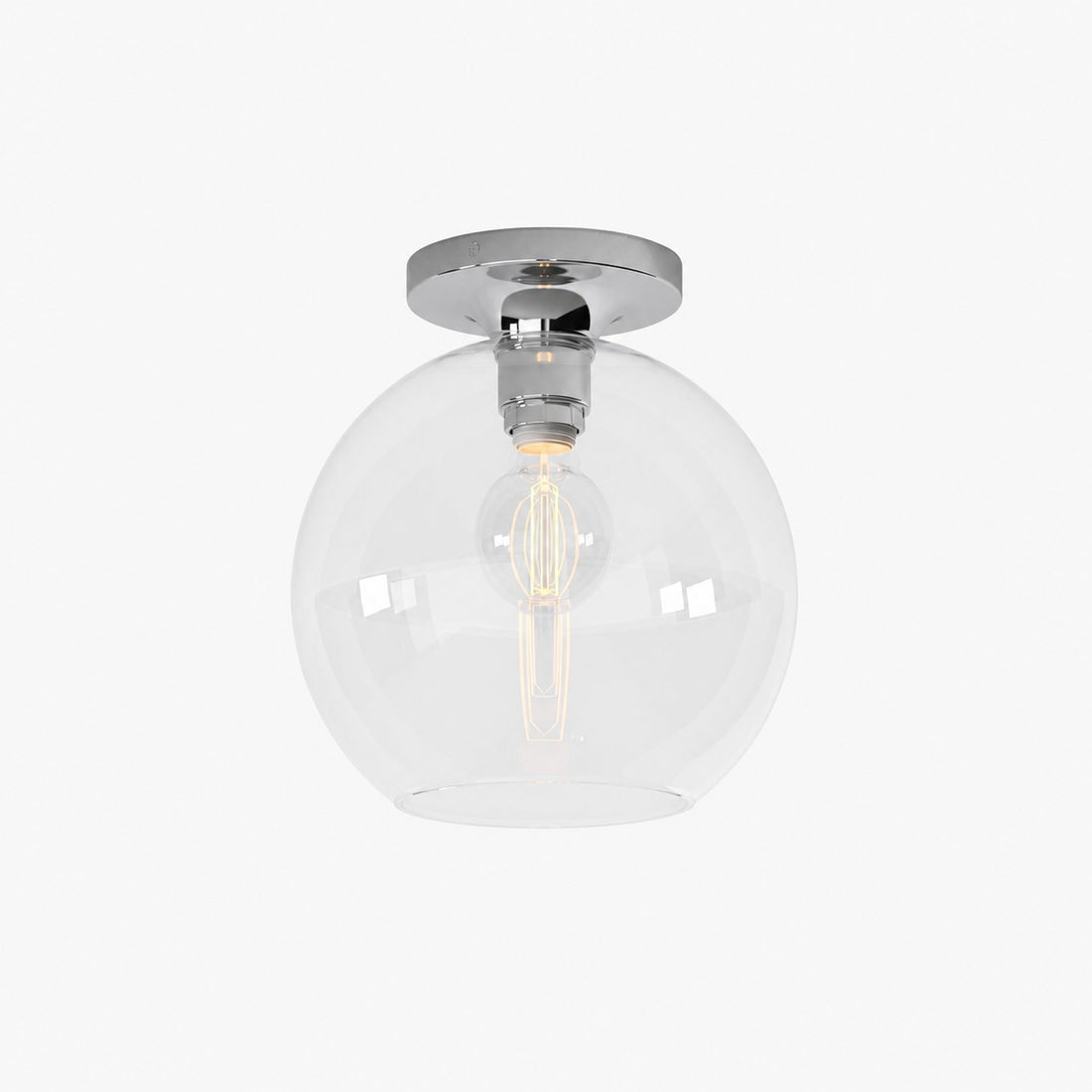 Selvion Modern Globe Pendant Light - Damp-Rated Bathroom Lighting - Luxe Glass Shade