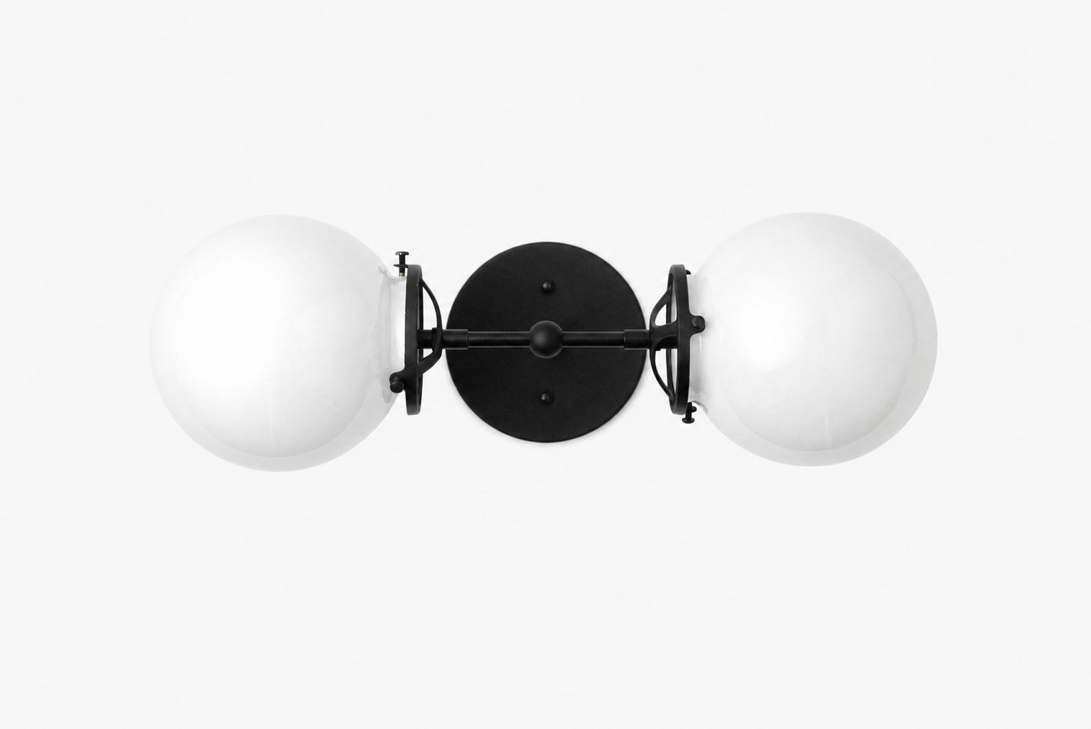 Lumio Globe Art Deco Vanity Light -  Opal Globe Bathroom Sconce
