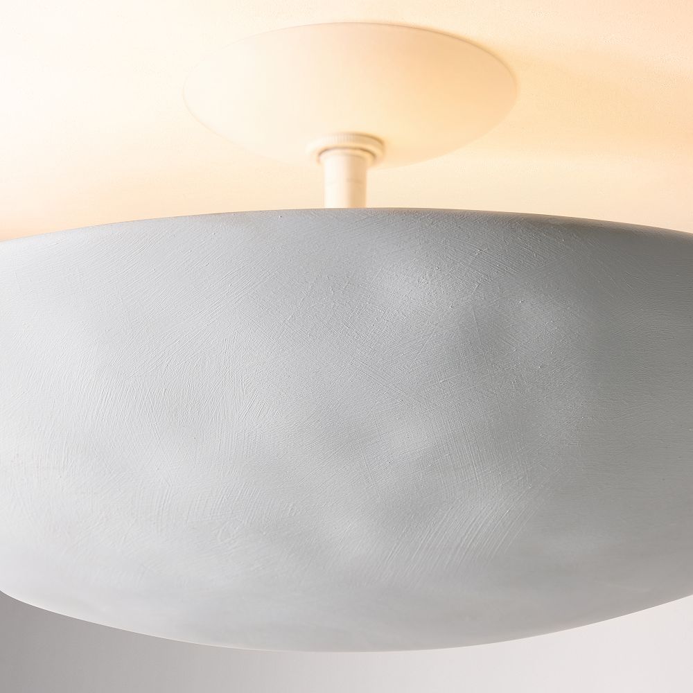 Plara Flush Mount - Rounded Minimalist Dome Metal Ceiling Light for Hallway