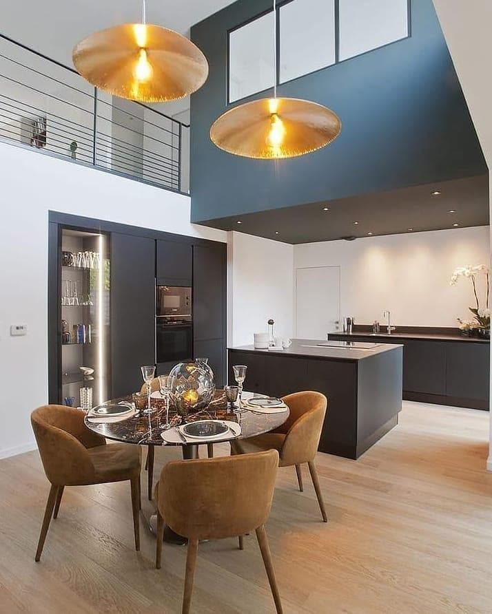 Hammered Brass Suspension Light