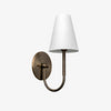 Curva Metal Collection Traditional Wall Light - Brass Finish with Shade