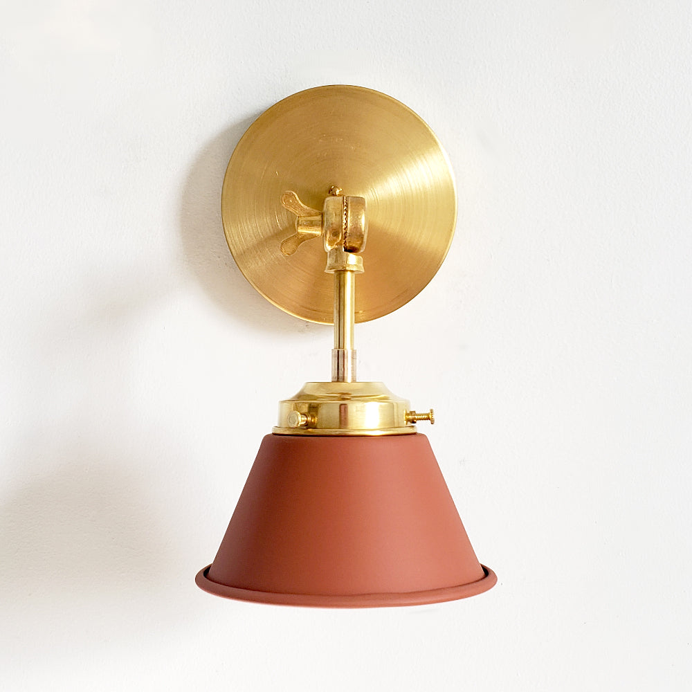 Modern Cone With Elegant Swivel Mechanism Brass Wall Lamp