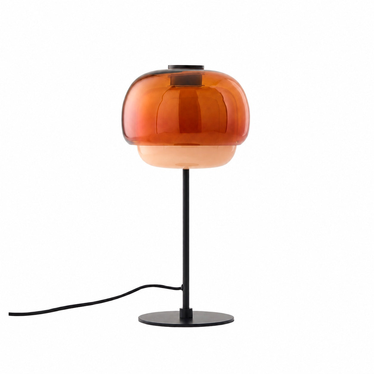 Clinco Modern Retro Glass Table Lamp - Mushroom Double Shade Design