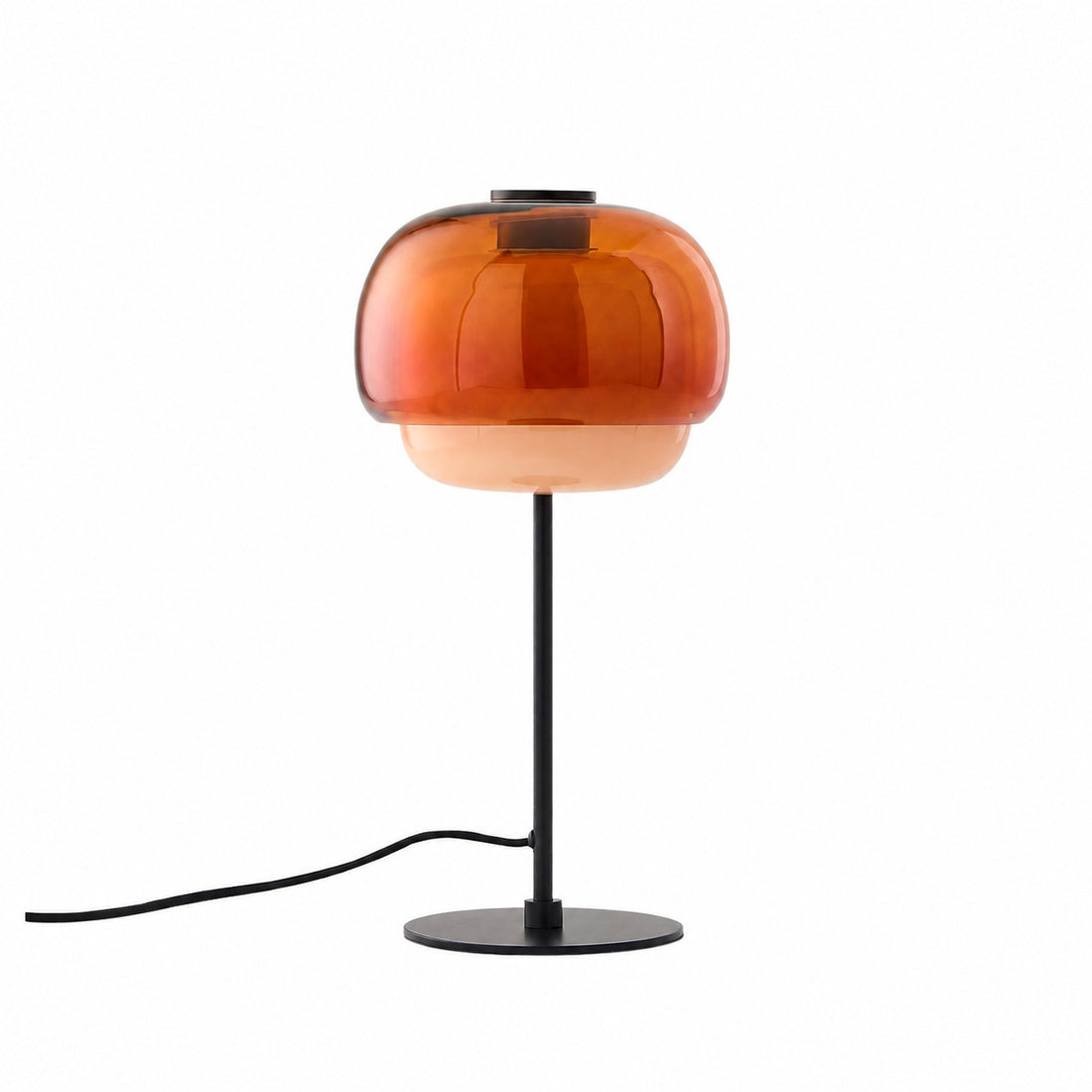 Clinco Modern Retro Glass Table Lamp - Mushroom Double Shade Design