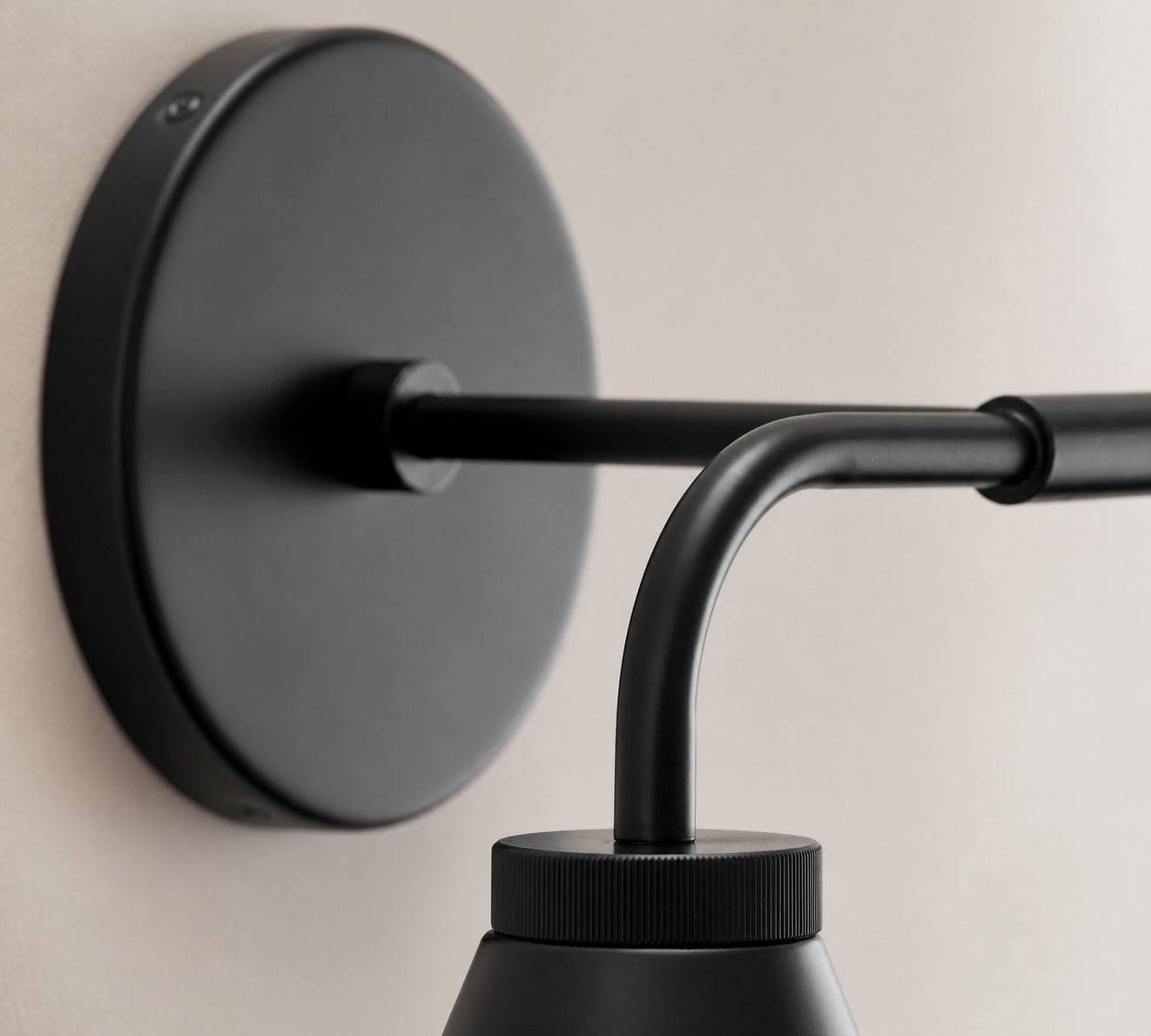 Korvi Iron Tapered Sconce Light - Wall Fixture in Black or Brass