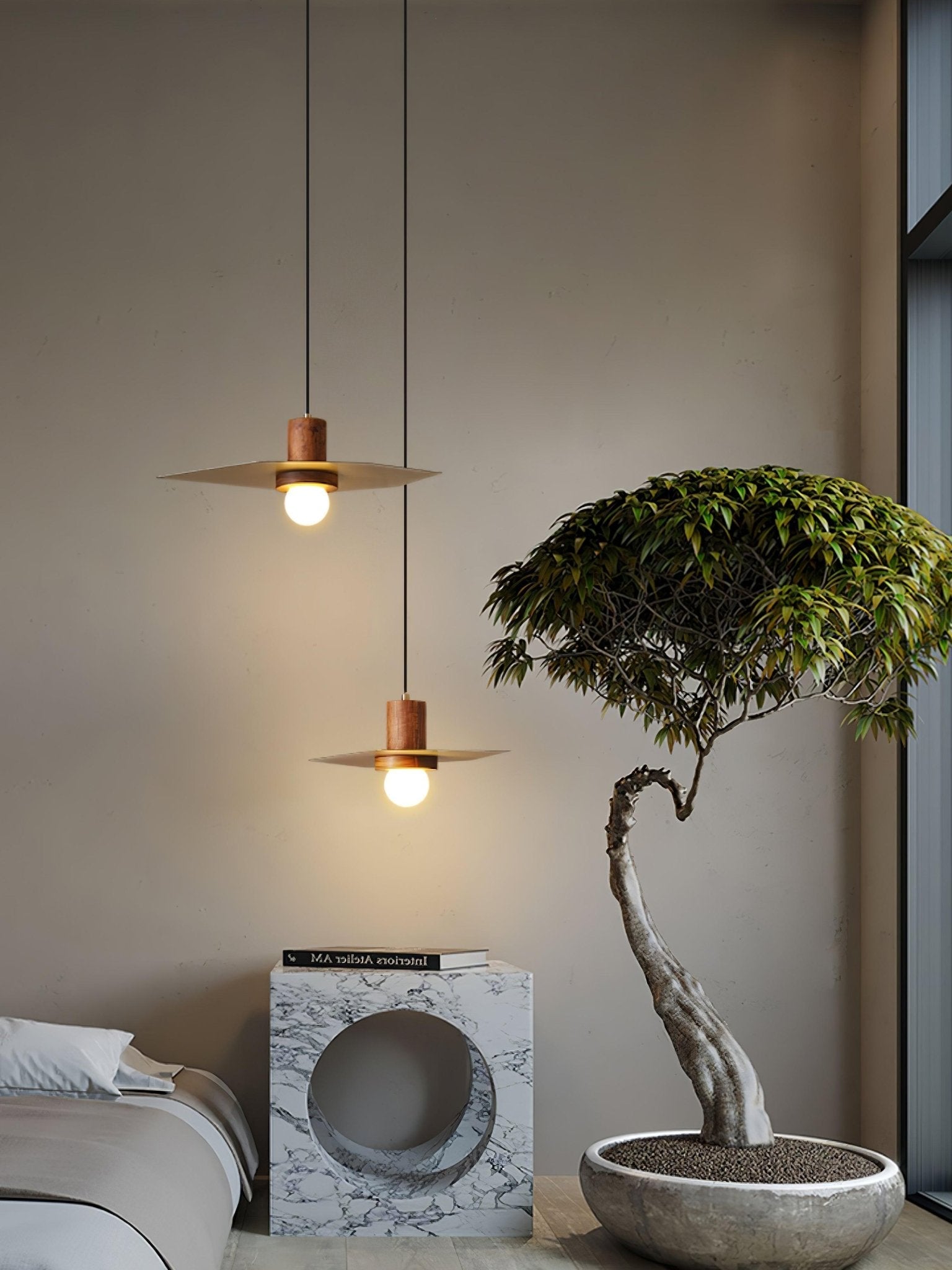 Walnut Copper Jupiter Pendant Lamp