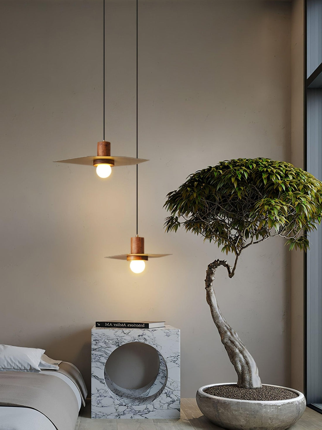 Walnut Copper Jupiter Pendant Lamp