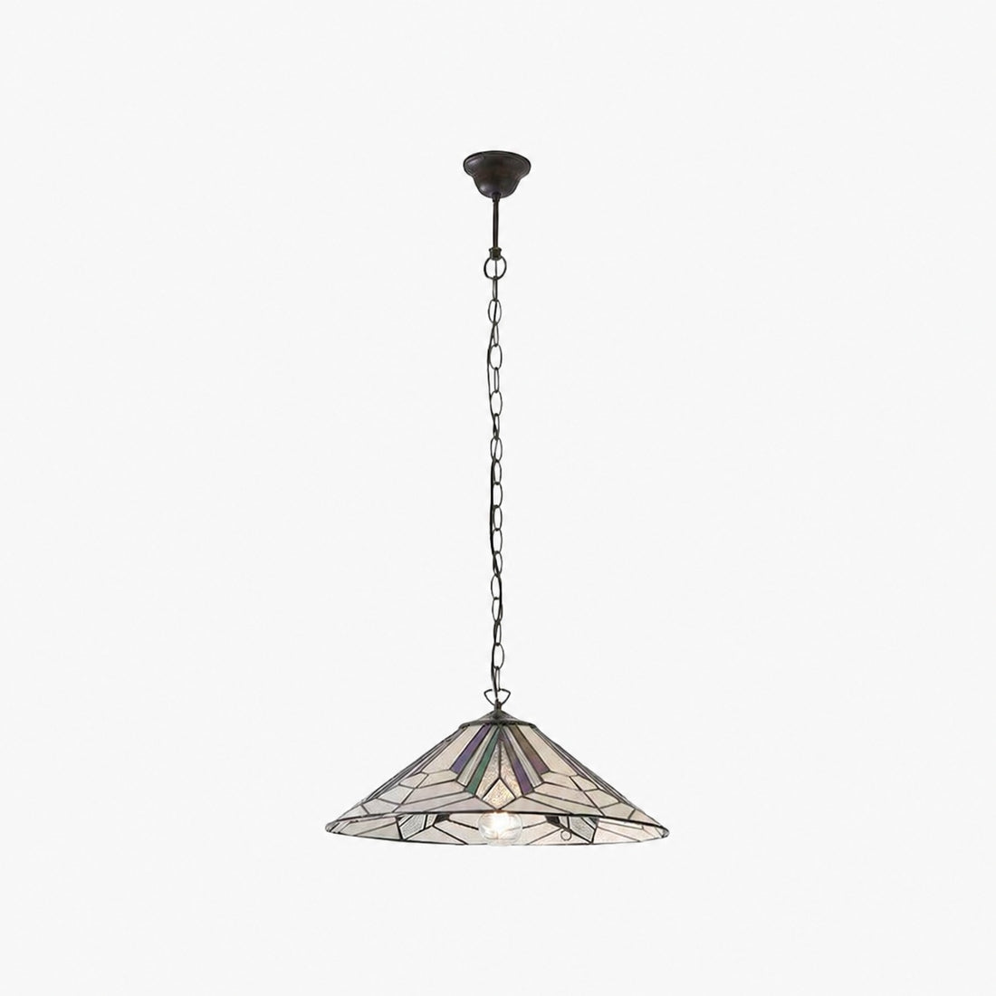 TF Astoria Tiffany Ceiling Pendant – Dimpled Geometric Glass Design for Living Room