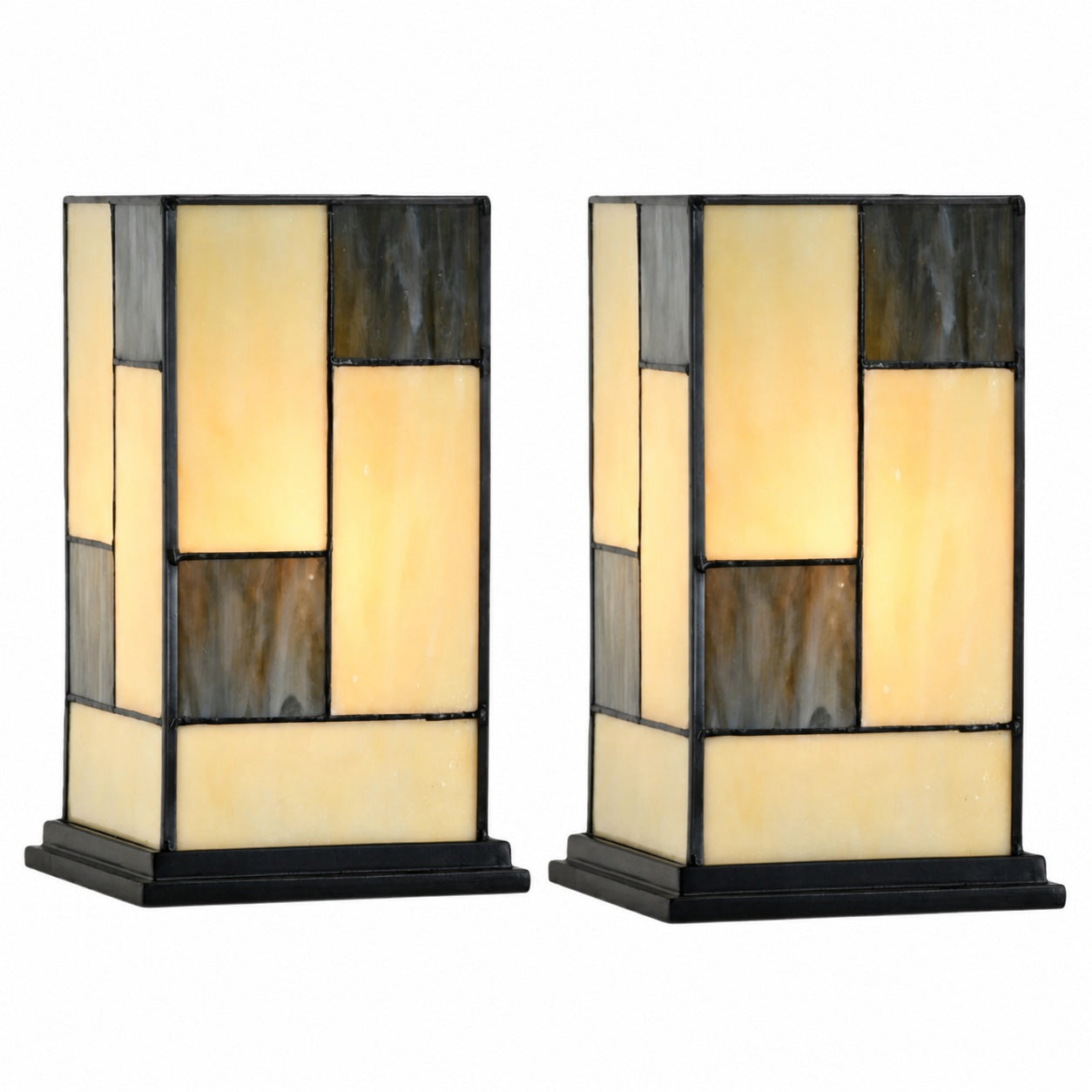 TF Manchester Square Table Lamp - Classic Glass for Living Room and Bedroom
