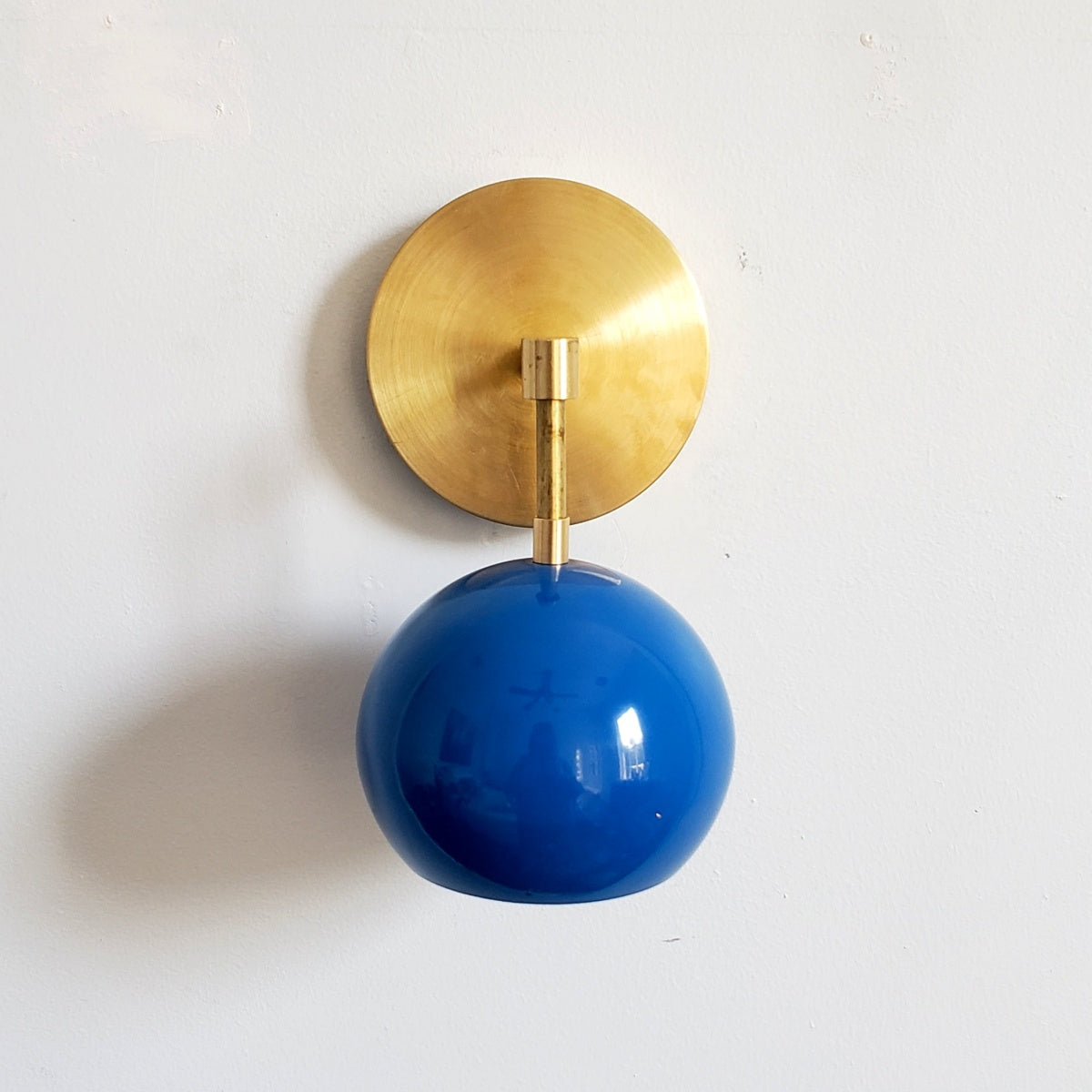 Modern Stylish Navy Globe Accent Wall Sconce
