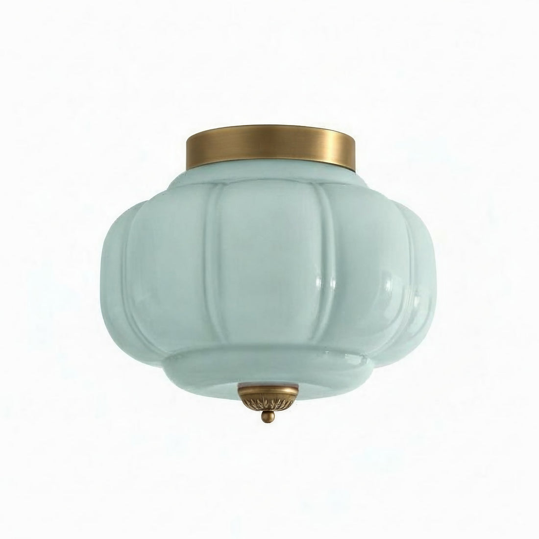 Vintage Eloise Milk Glass Flush Mount Ceiling Light - Vintage Charm Soft Glow