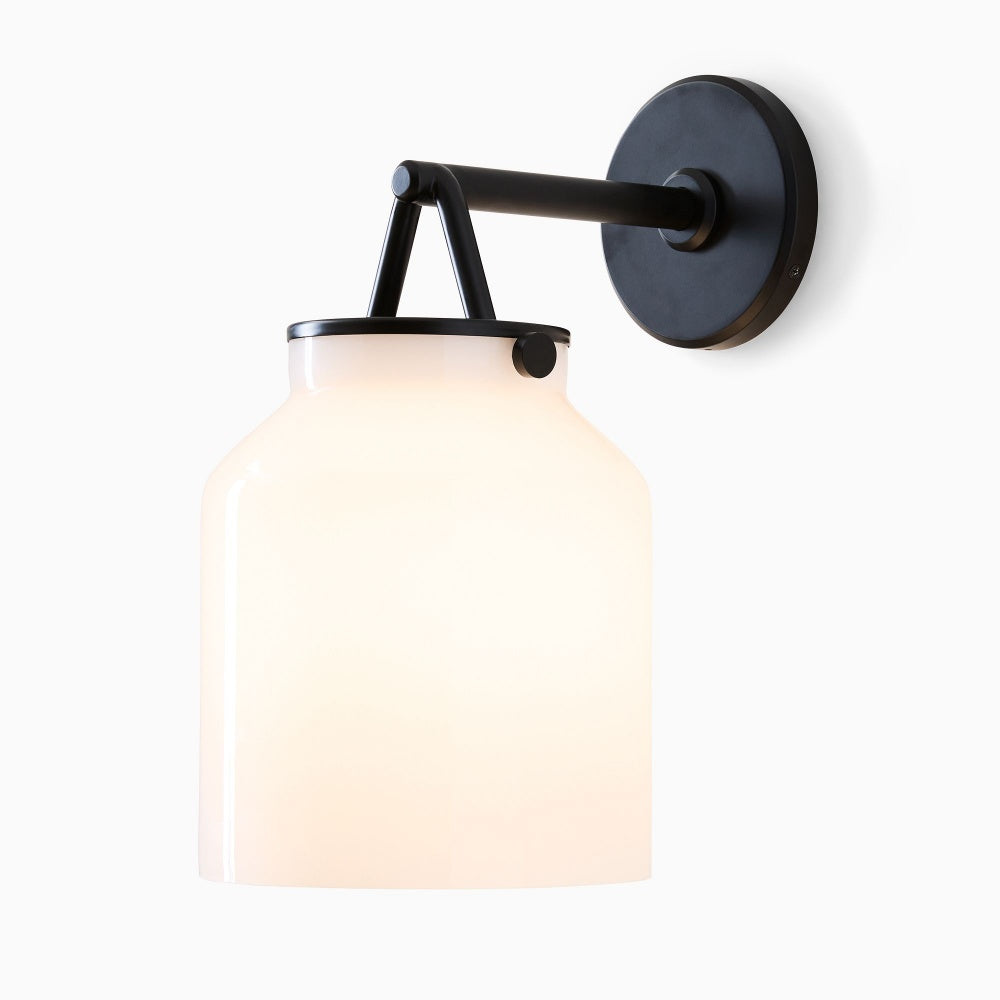 Modern Bell Jar Glass Sconce - Nordic Matte Metal Wall Light Outdoor