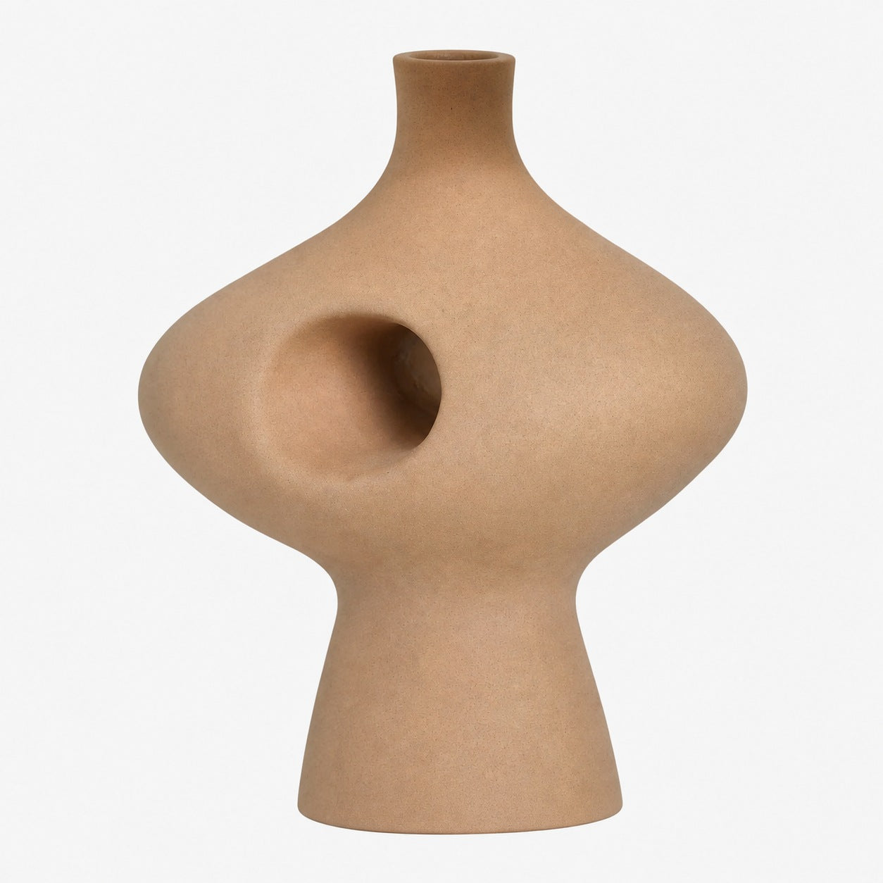 Pryssa Ceramic Table Lamp with Ivory Linen Shade -  Artistic Lighting for Living Room or Bedroom