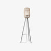 Yumeko Natural Woven Floor Lamp – Modern Scandi Bamboo Shade Standing Lamp for Bedrooms or Living Rooms