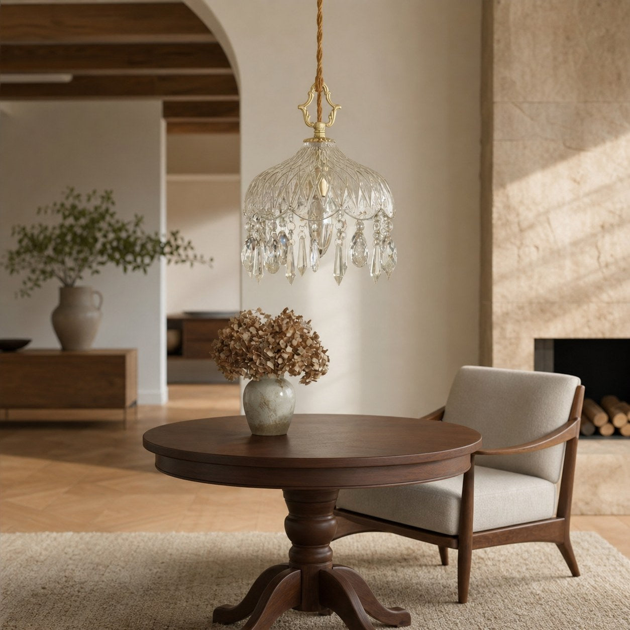 Norivo Pendant Light Contemporary Design Hanging Fixture - Refined Shade Style for Living Areas