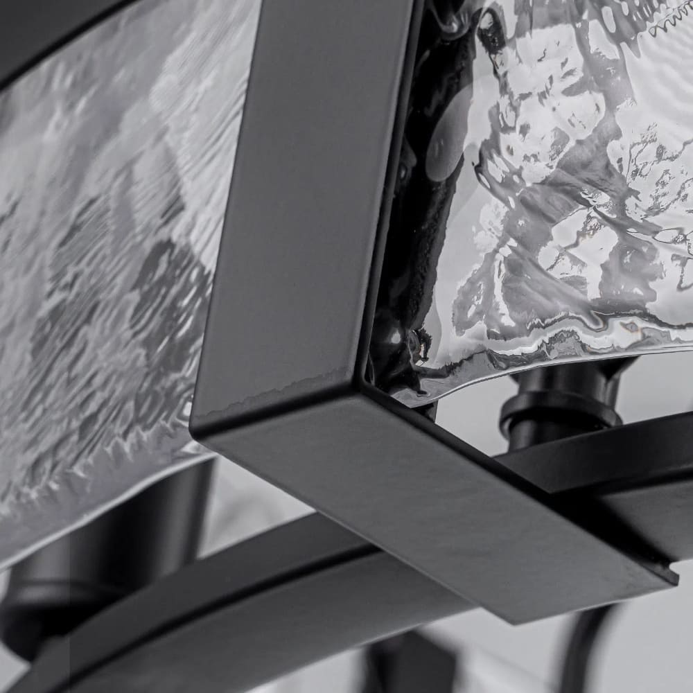 Modern Wide Drum Pendant Lamp – Clear Glass Chandelier For Living Room