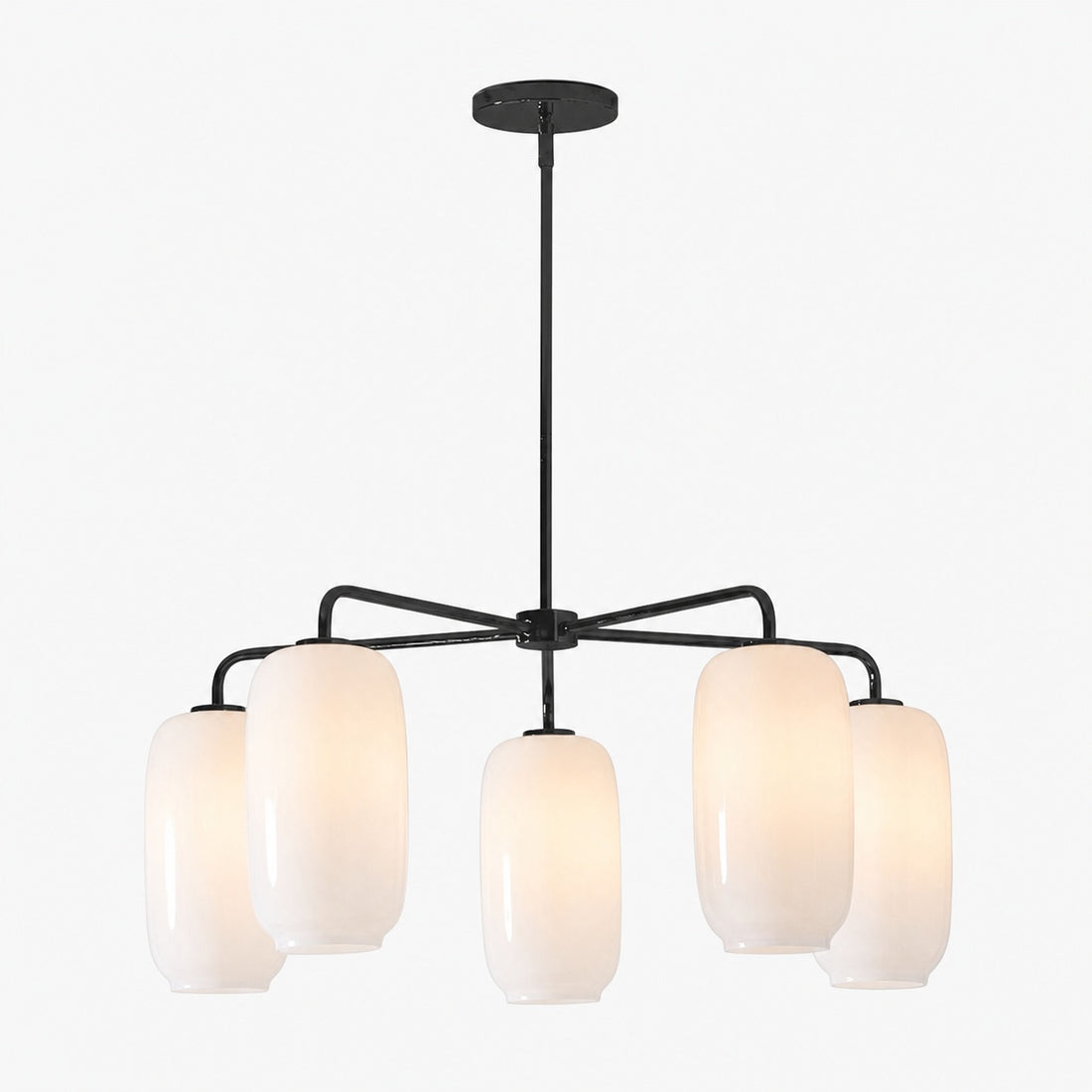 Lumivelle 5-Light Pebble Chandelier - Modern Glass Pendant Lighting