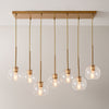 Selvion Elegant 7-Light Globe Chandelier – Glass Pendant Light
