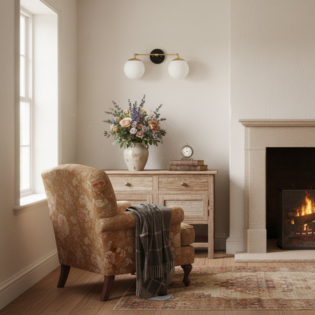 Glorica Glass Wall Sconce - Modern Vintage Vanity Light Fixture