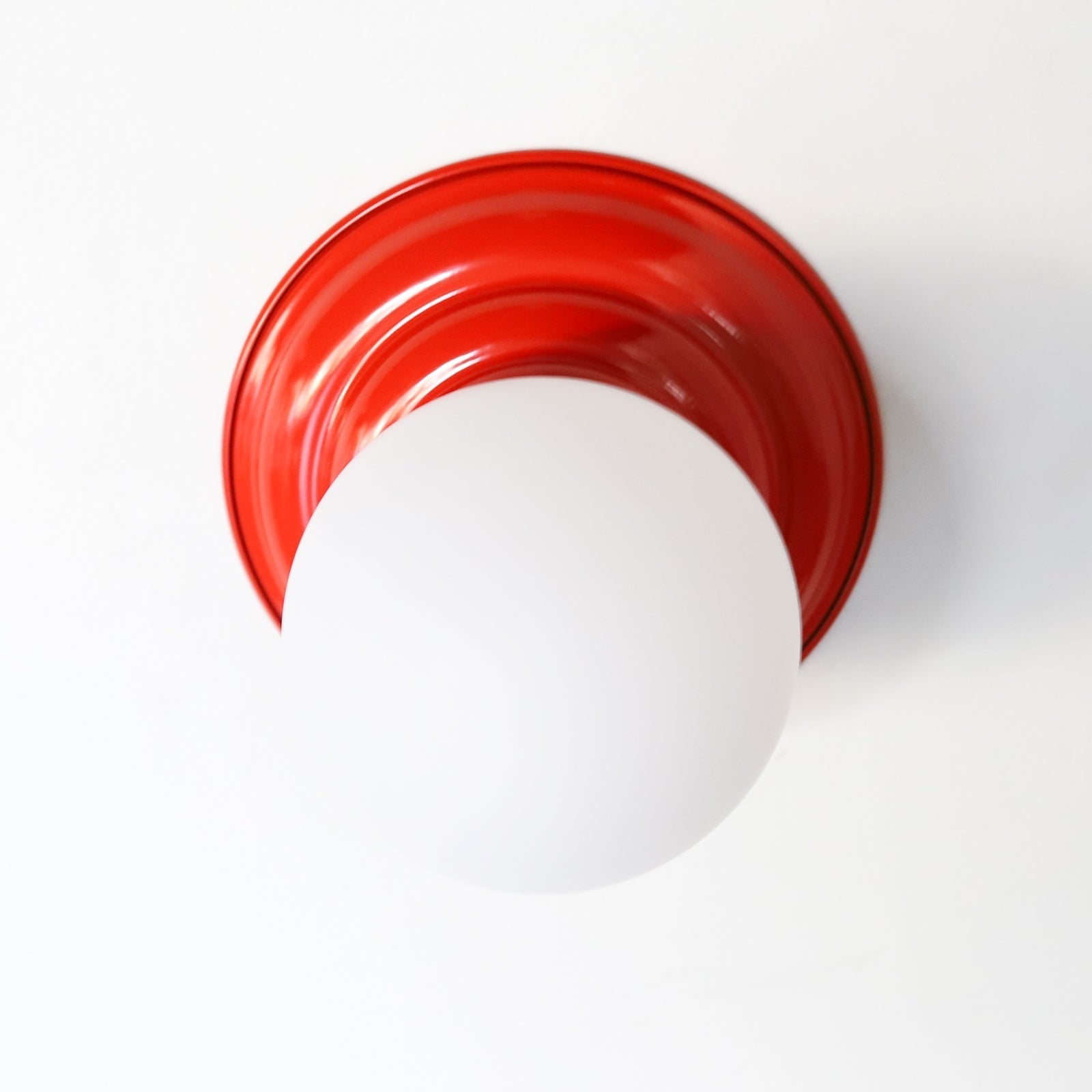 Retro Flushmount Ceiling Light or Wall Sconce - Minimalist Glass Globe