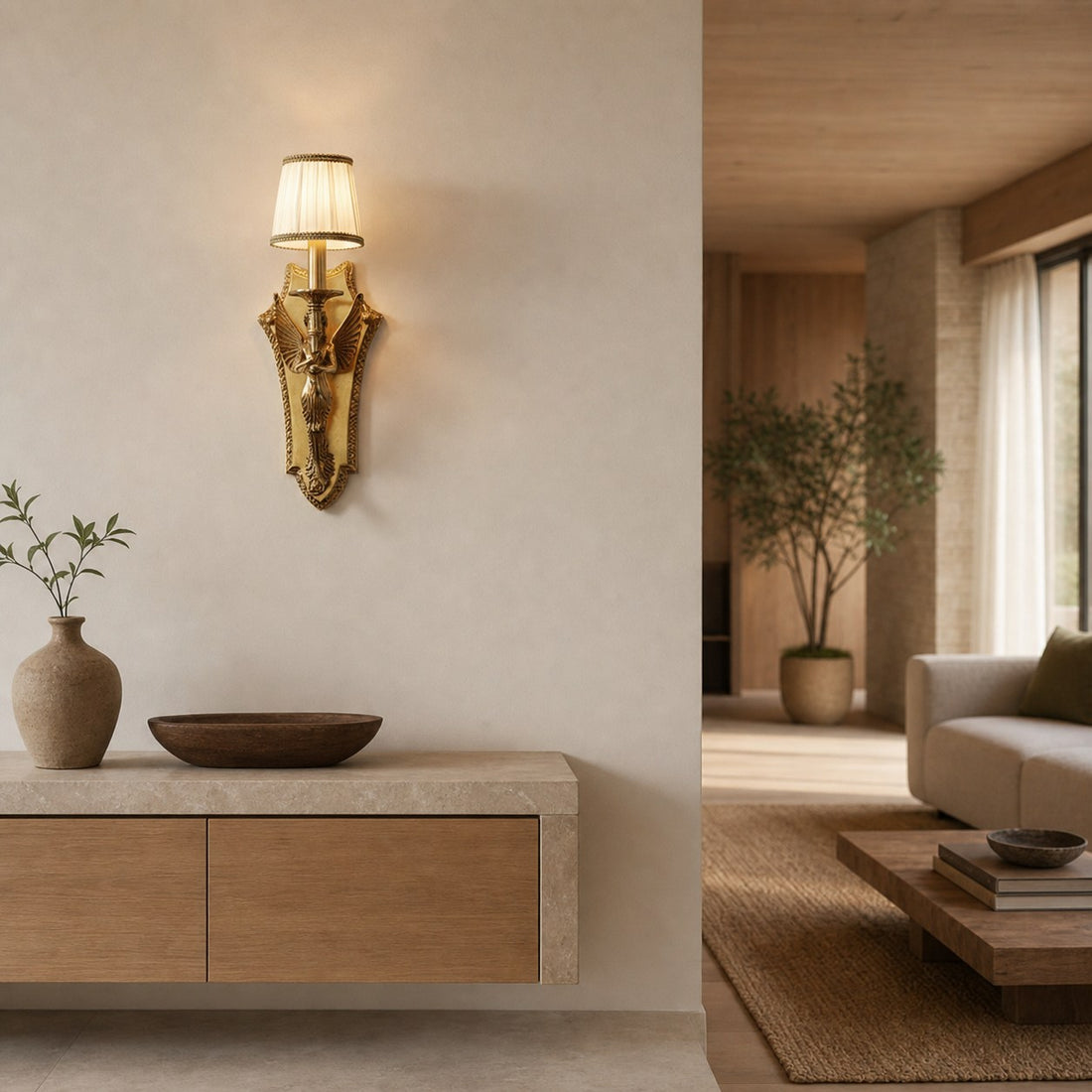 Caterina Brass Wall Lamp